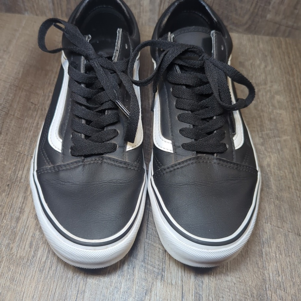 Vans Old Skool Men's 7.5 Women's 9 Black White Low Top Skate Sneakers Classic - Picture 4 of 13